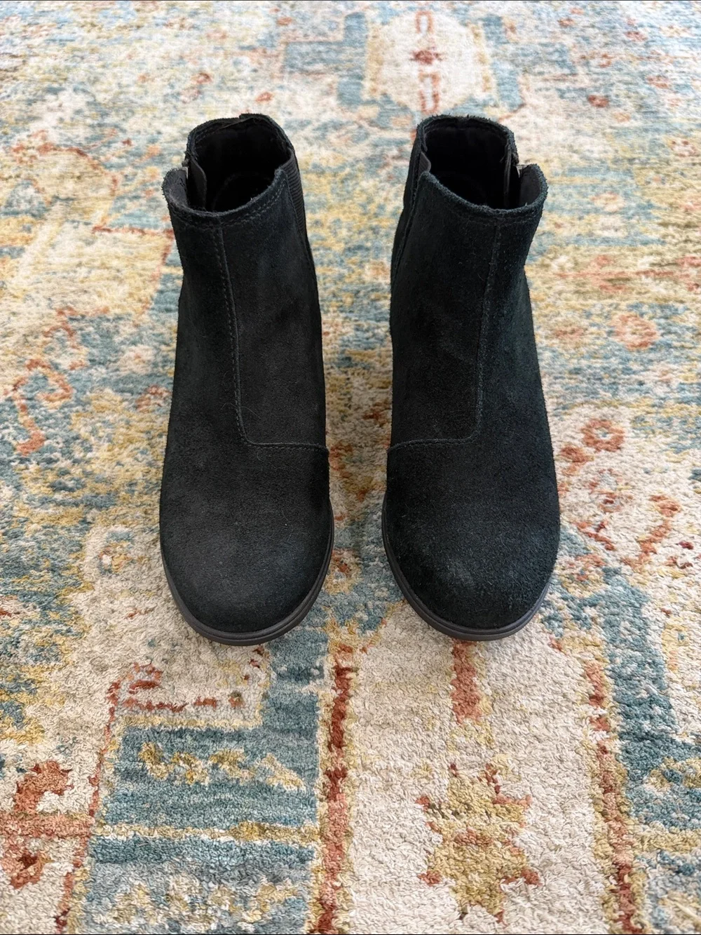 Sorel Black Suede Ankle Booties